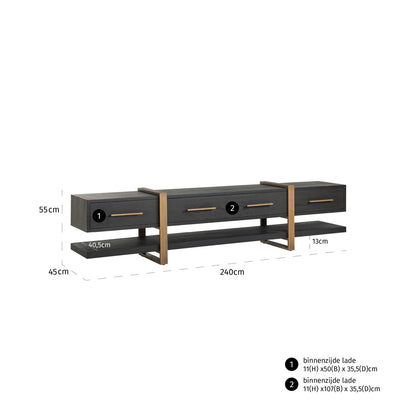 Richmond Möbel | TV-Schrank Cambon | Dark-coffee