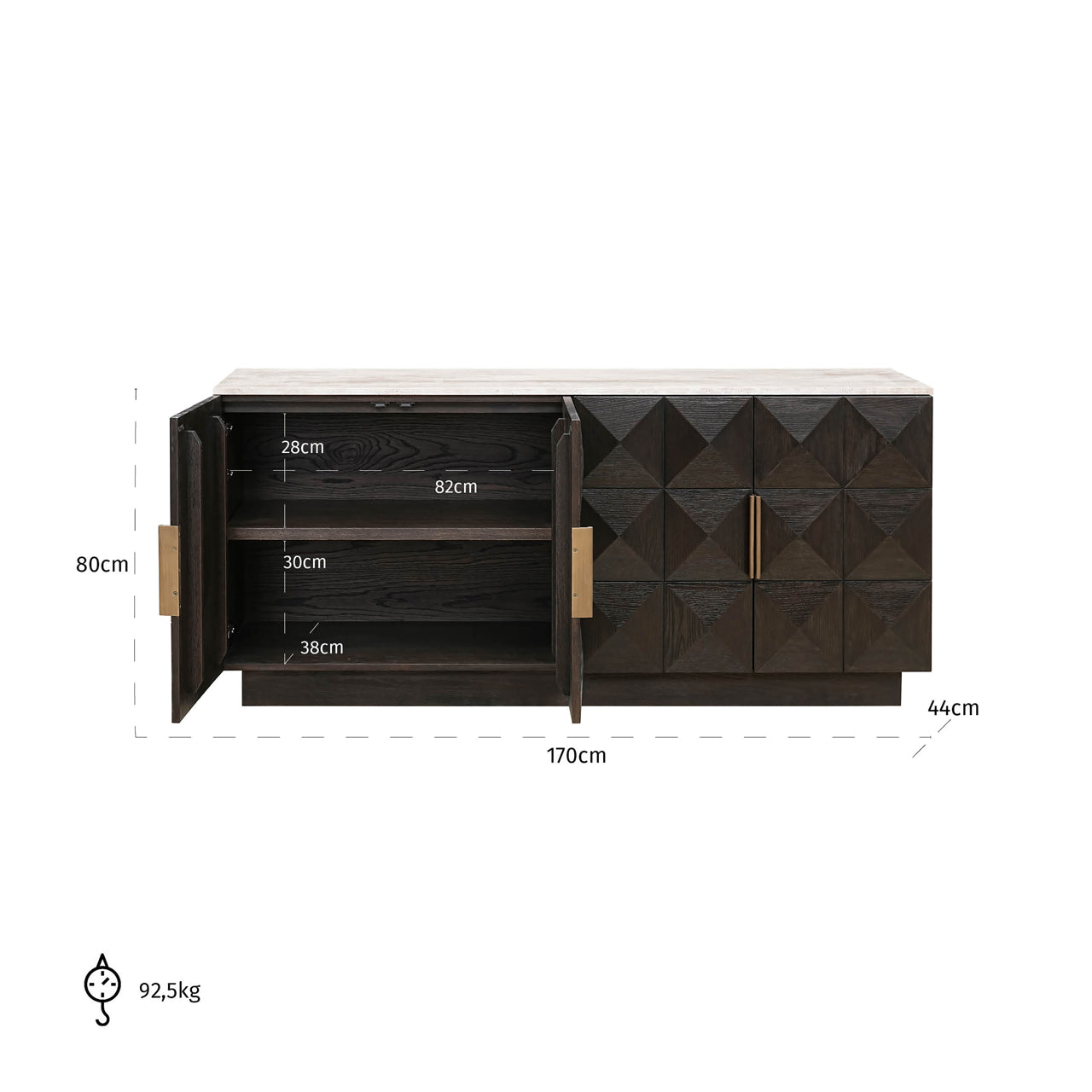 Richmond Möbel | Sideboard Claremont | Brown