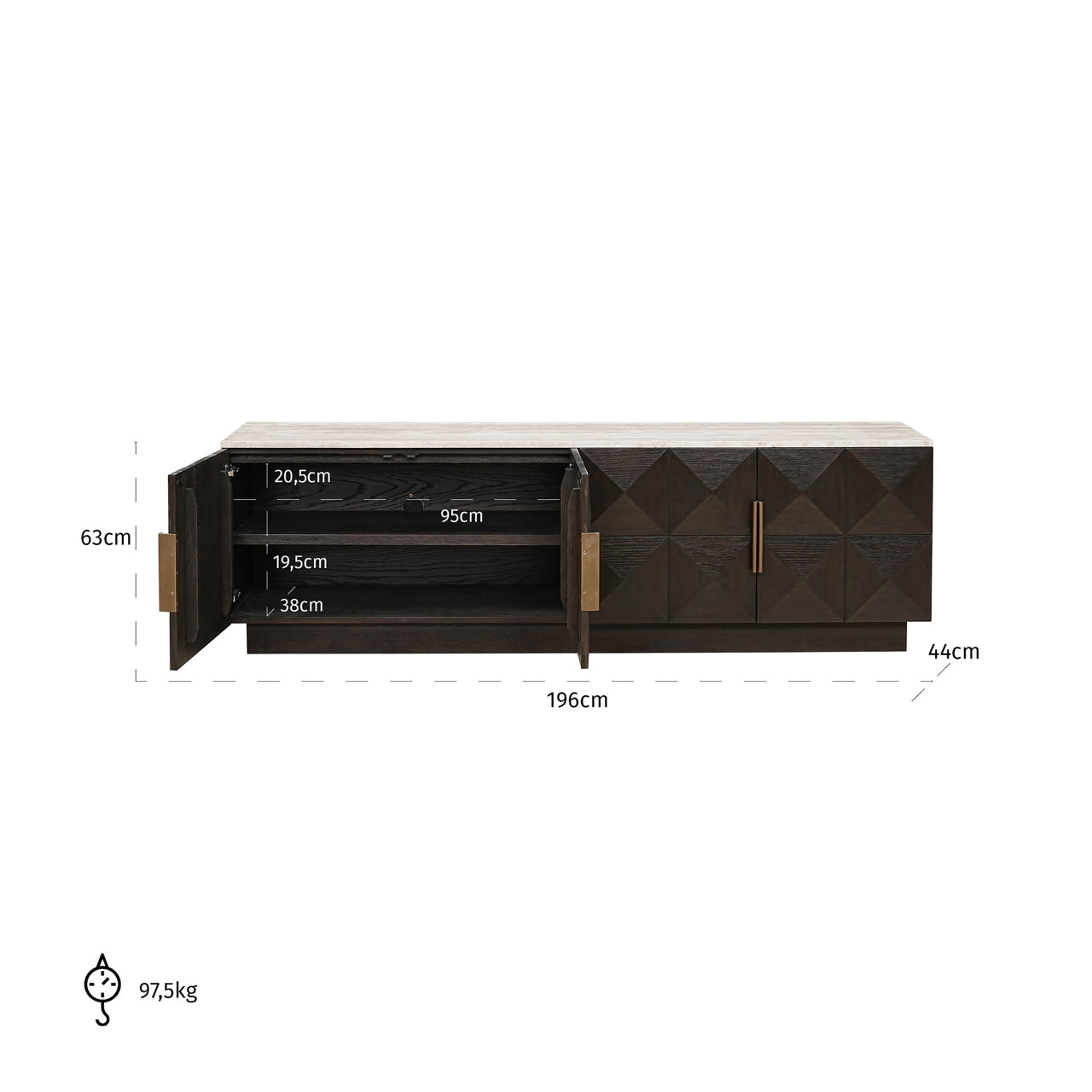 Richmond Möbel | TV-Schrank Claremont | Brown