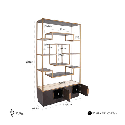 Richmond Möbel | Vitrine Claremont | Brown