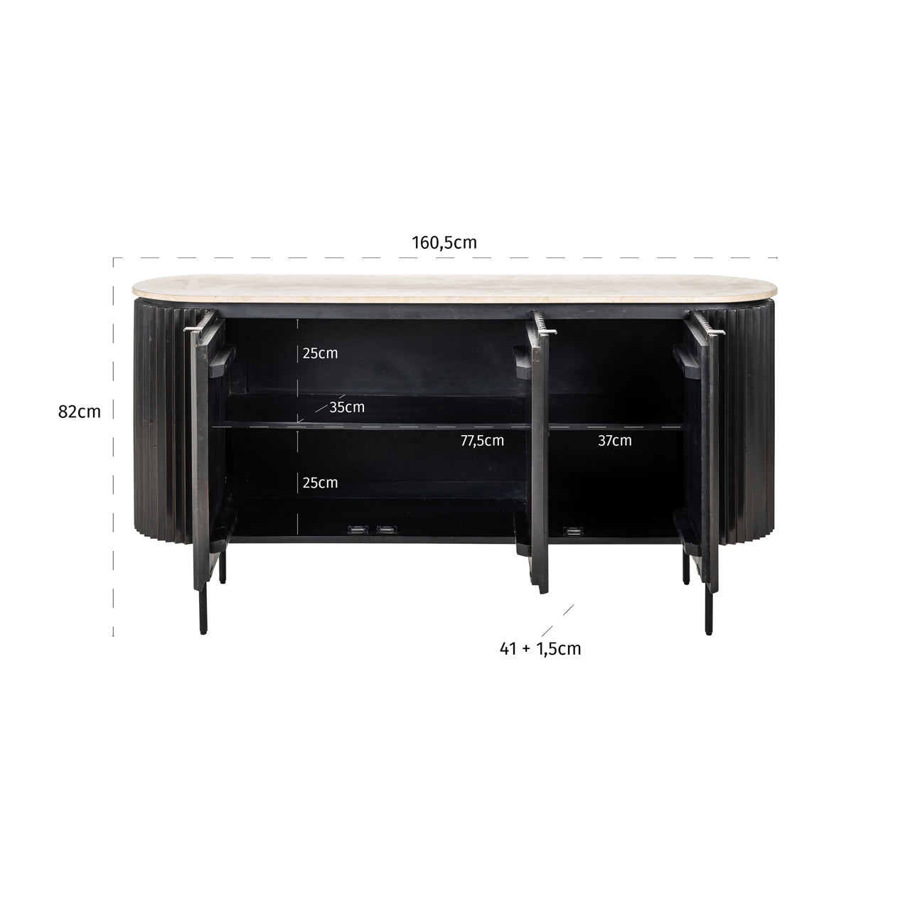 Richmond Möbel | Sideboard Hampton | Dark-brown