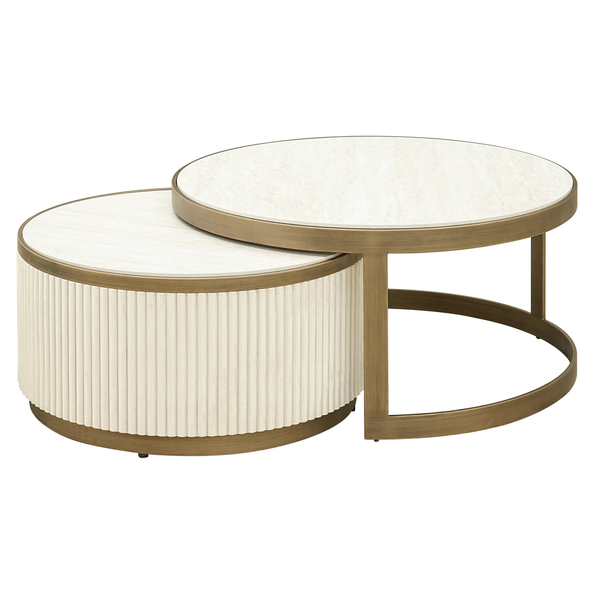 Richmond Möbel Couchtisch Tivoli (Set von 2) white | 213067