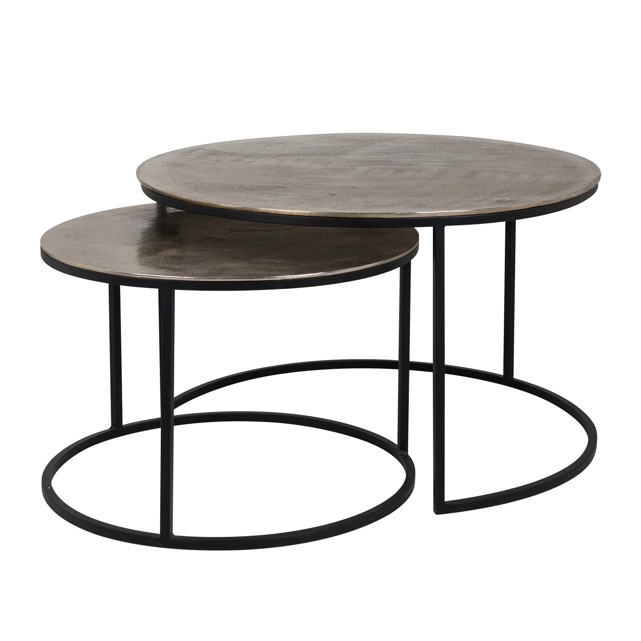 Richmond Möbel | Couchtisch Asher (Set von 2) | Champagne-gold