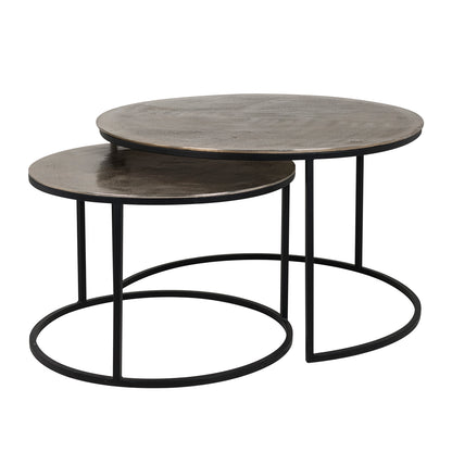 Richmond Möbel | Couchtisch Asher (Set von 2) | Champagne-gold