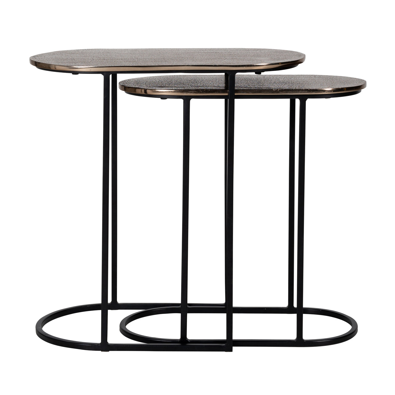 Richmond Möbel | Beistelltisch Chandon (Set von 2) | Champagne-gold