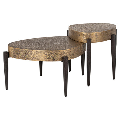 Richmond Möbel | Couchtisch Marquee (Set von 2) | Black-gold
