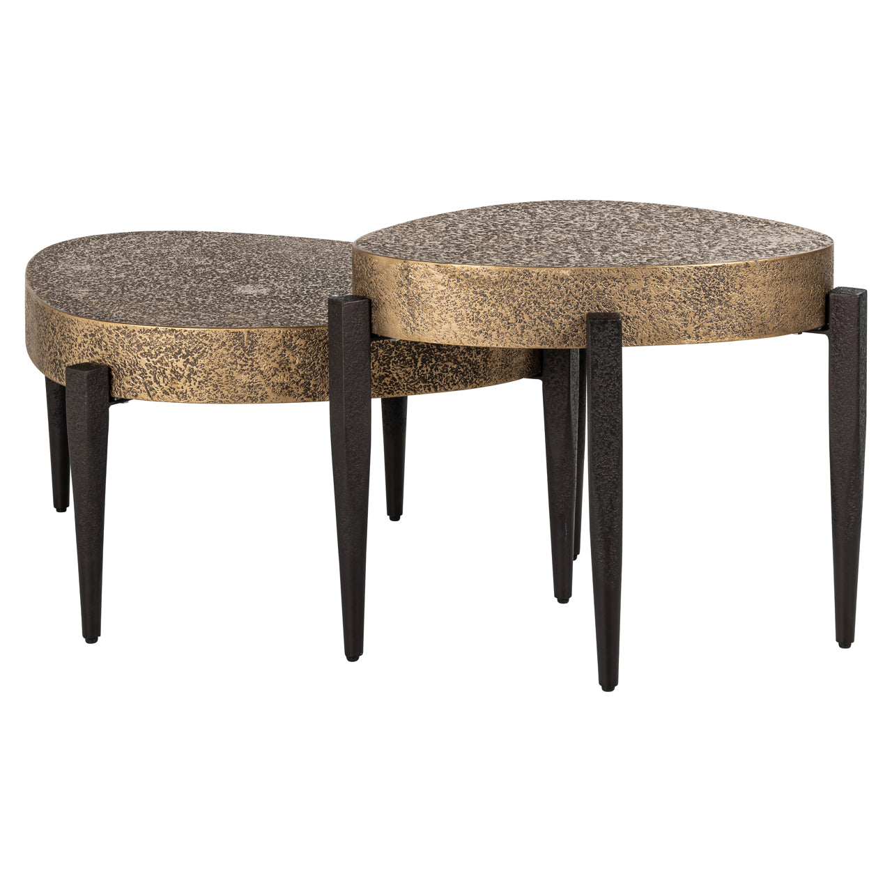 Richmond Möbel | Couchtisch Marquee (Set von 2) | Black-gold