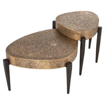 Richmond Möbel | Couchtisch Marquee (Set von 2) | Black-gold