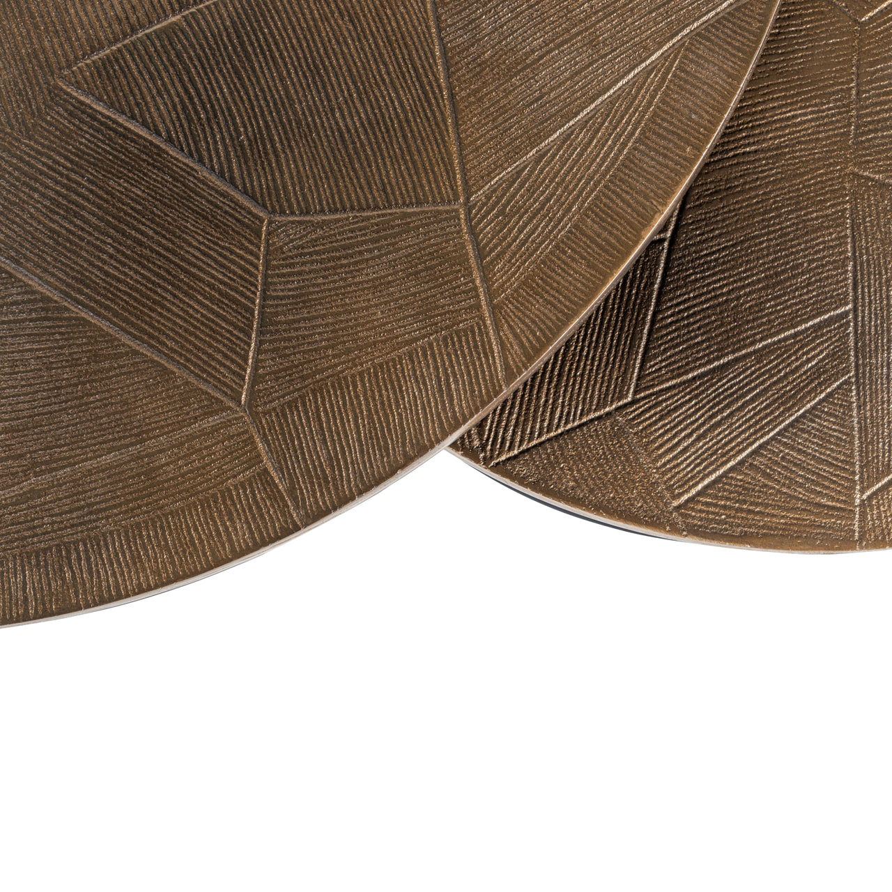 Richmond Möbel | Couchtisch Tulum (Set von 2) | Brushed-gold