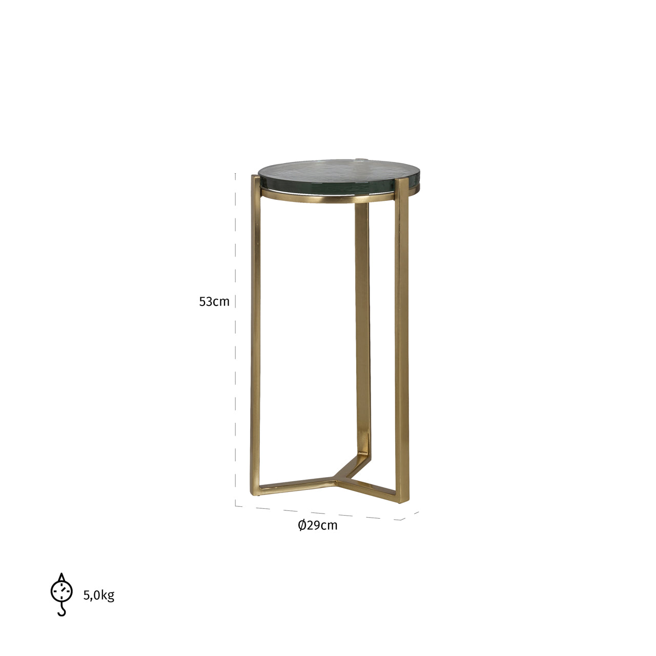 Richmond Möbel | Beistelltisch Aubrey | Gold