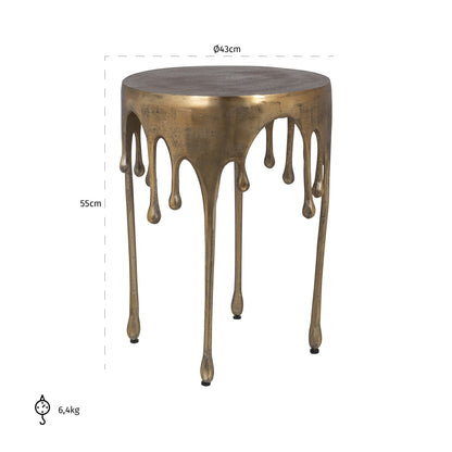 Richmond Möbel | Beistelltisch Carly | Brushed-gold