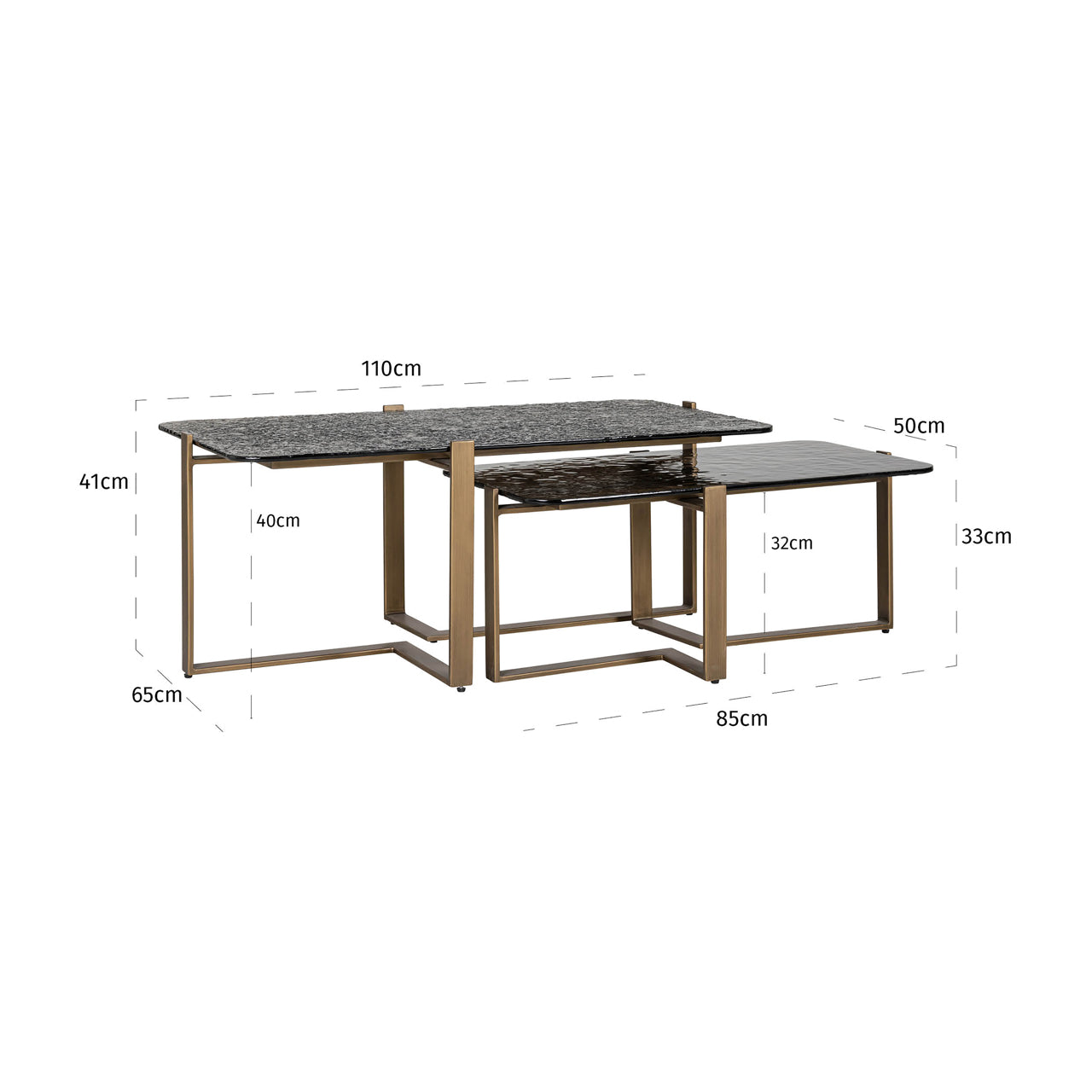 Richmond Möbel | Couchtisch Sterling (Set von 2) | Brown