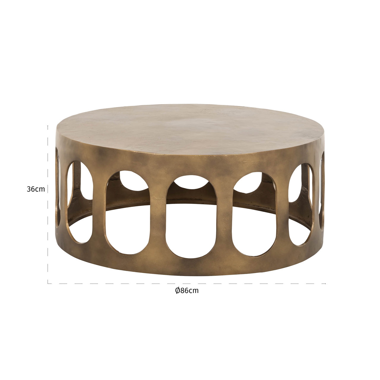 Richmond Möbel | Couchtisch Du Pont | Brushed-gold