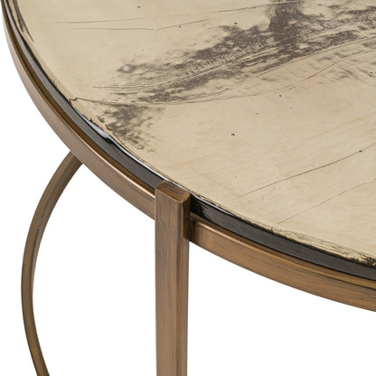 Richmond Möbel Couchtisch Cleo (Set von 2) gold | 213426