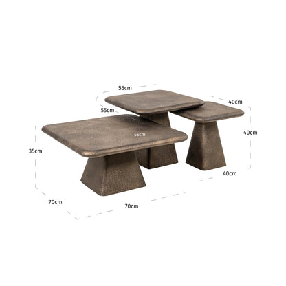 Couchtisch Marlie (Set von 3)