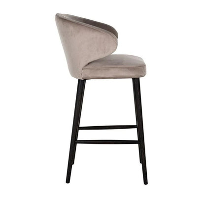 Bar stool Indigo khaki velvet
