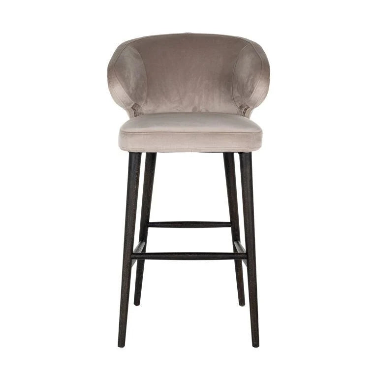 Bar stool Indigo khaki velvet