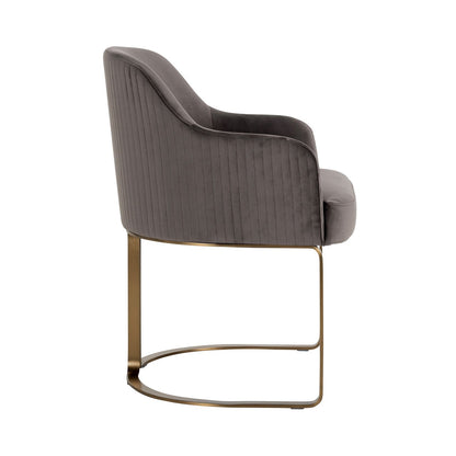 Dining chair Indigo khaki velvet