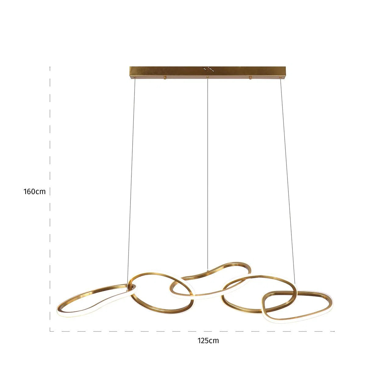 Pendant light Flyn brushed gold