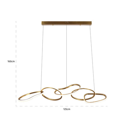 Pendant light Flyn brushed gold