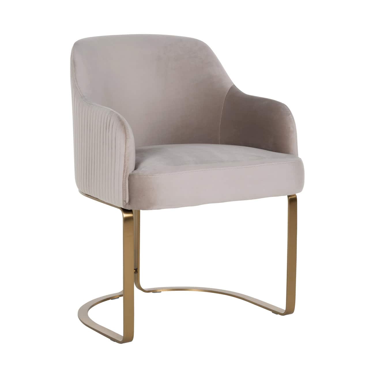 Dining chair Hadley khaki velvet fire retardant