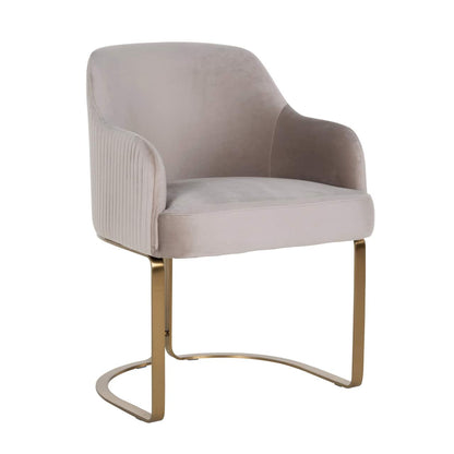 Dining chair Hadley khaki velvet fire retardant