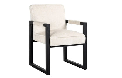 Dining chair Beck white chenille