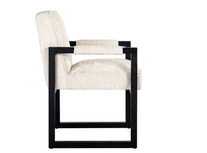 Dining chair Beck white chenille