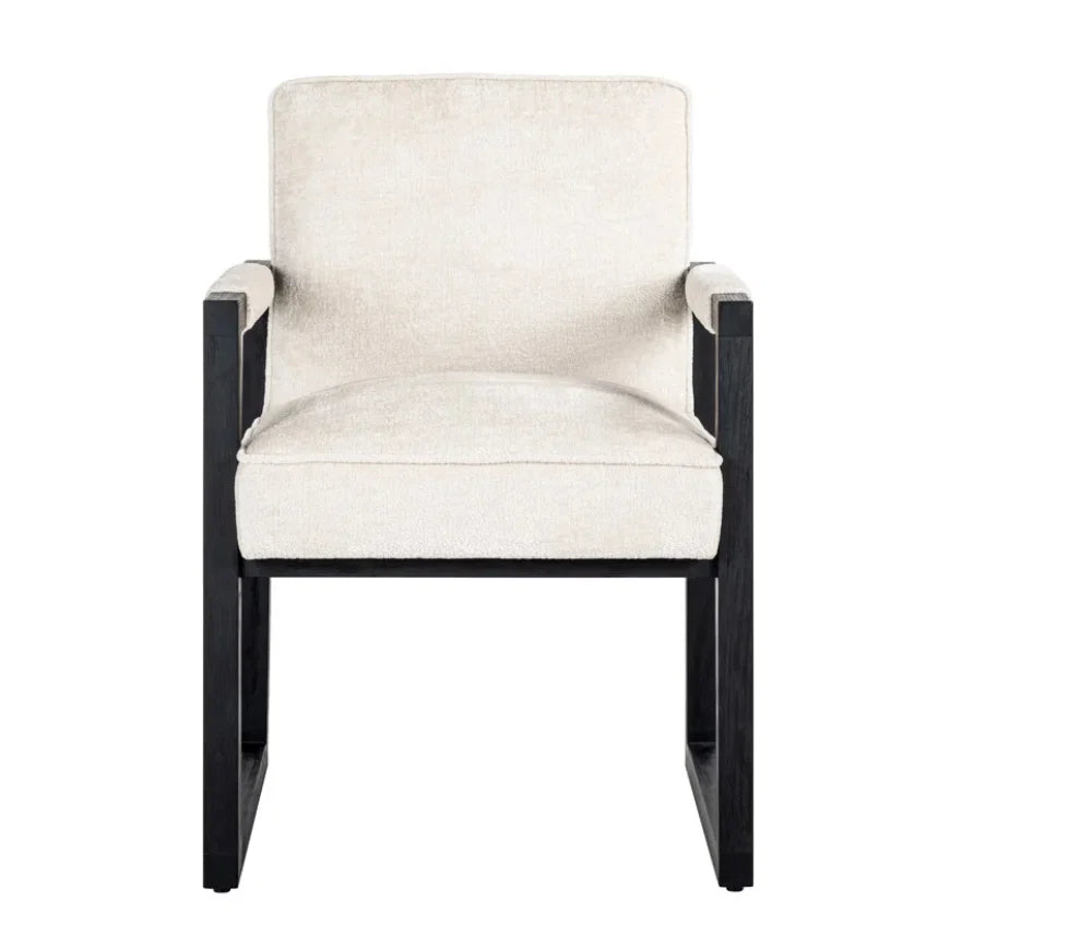 Dining chair Beck white chenille