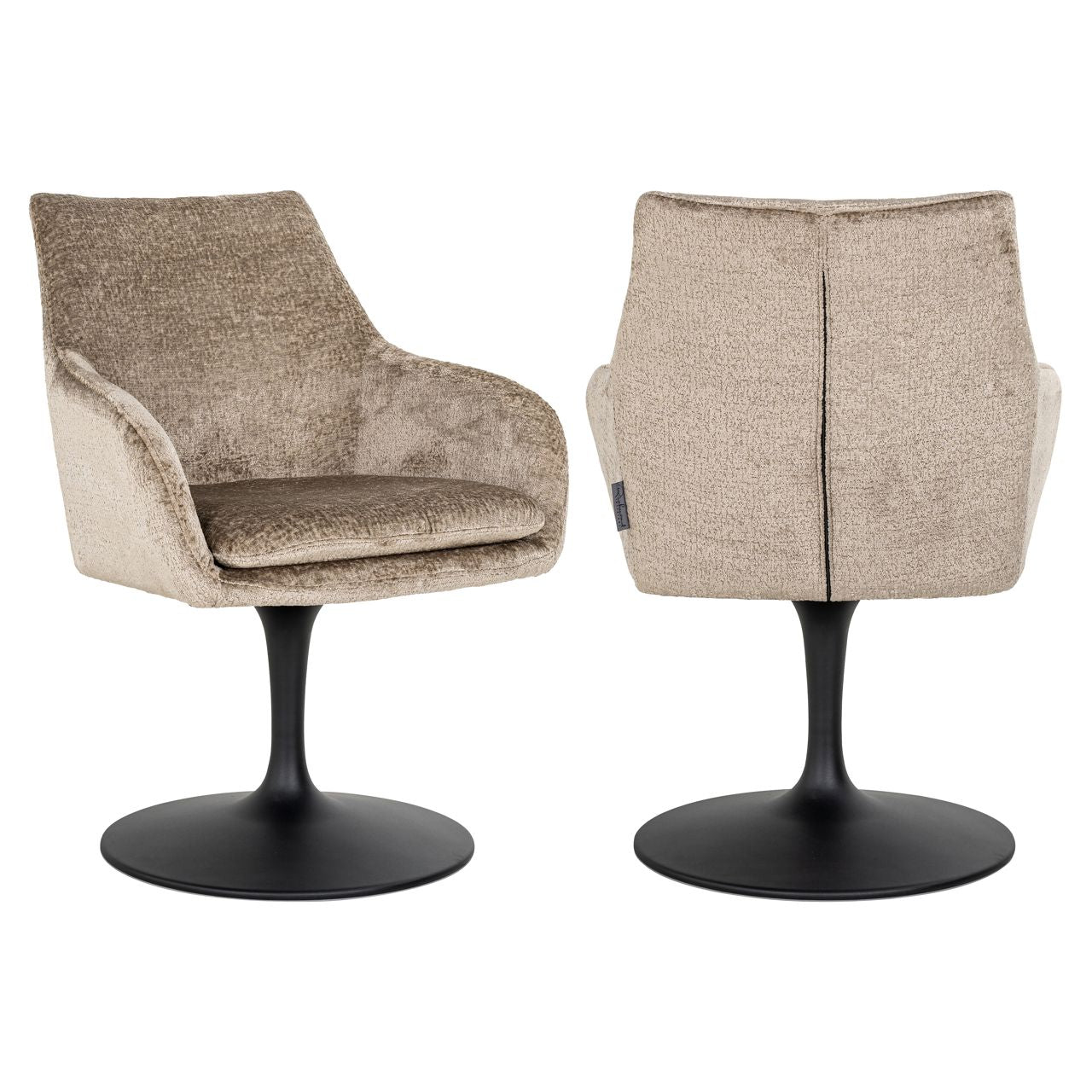Swivel Chair Marlon in Chenille
