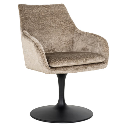 Swivel Chair Marlon in Chenille