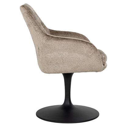 Swivel Chair Marlon in Chenille