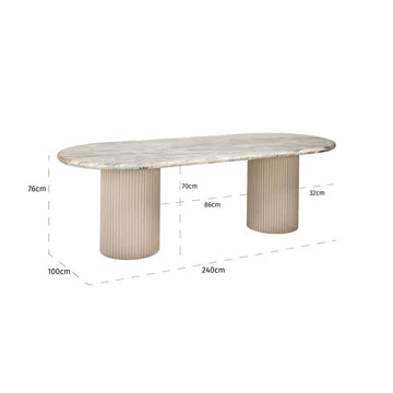 Dining table Coronel Blush beige 240