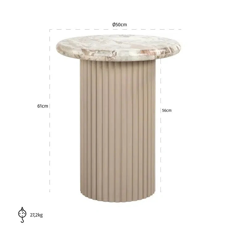 End table Coronel Blush beige
