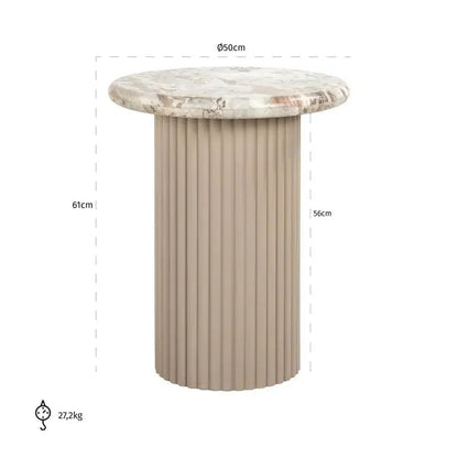 End table Coronel Blush beige