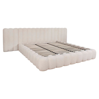 Bed Cupidon cream fancy 180x210 (mattress size) with storage