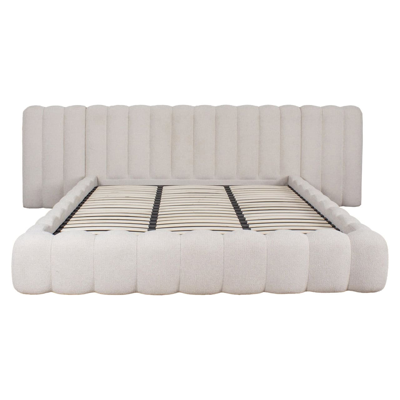 Bed Cupidon cream fancy 180x210 (mattress size) with storage