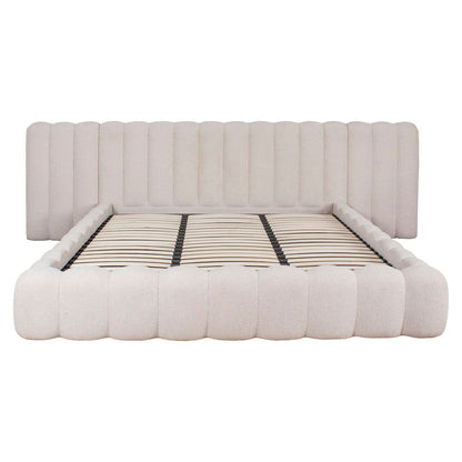 Bed Cupidon cream fancy 180x210 (mattress size) with storage