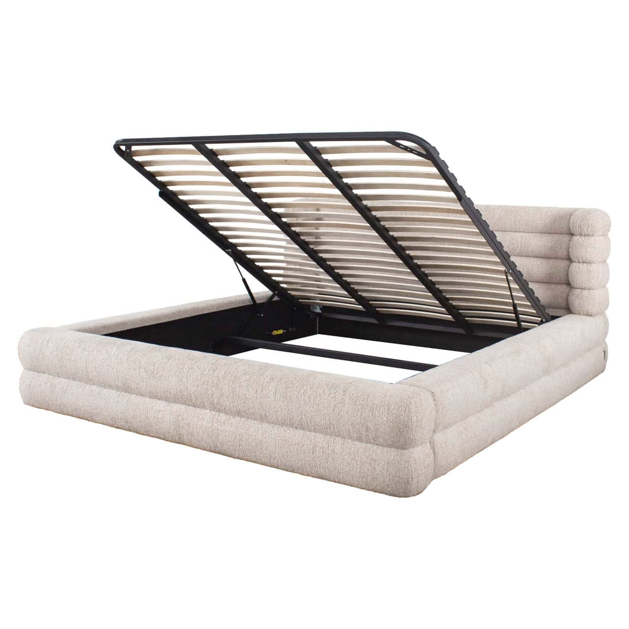 Bed Obidis natural linear 180x210 (mattress size) with storage