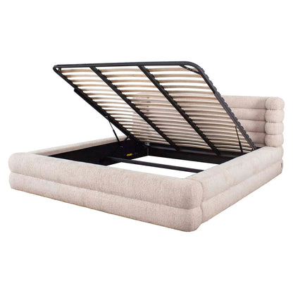 Bed Obidis natural linear 180x210 (mattress size) with storage