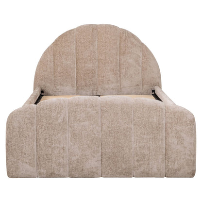 Bed Pixie clay chenille 120x200 with pull-out bed