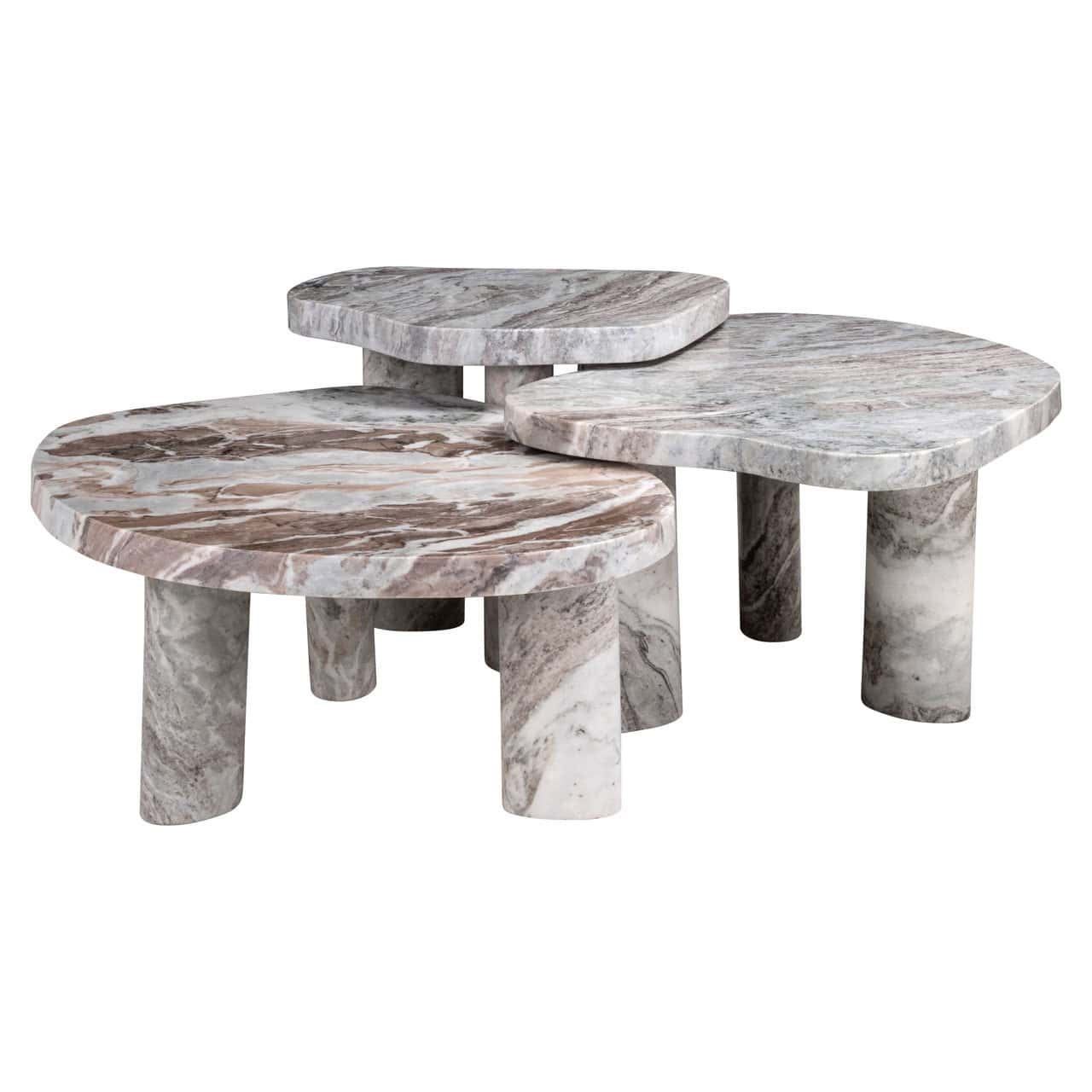 Coffee table Camino Blush beige (Set of 3)
