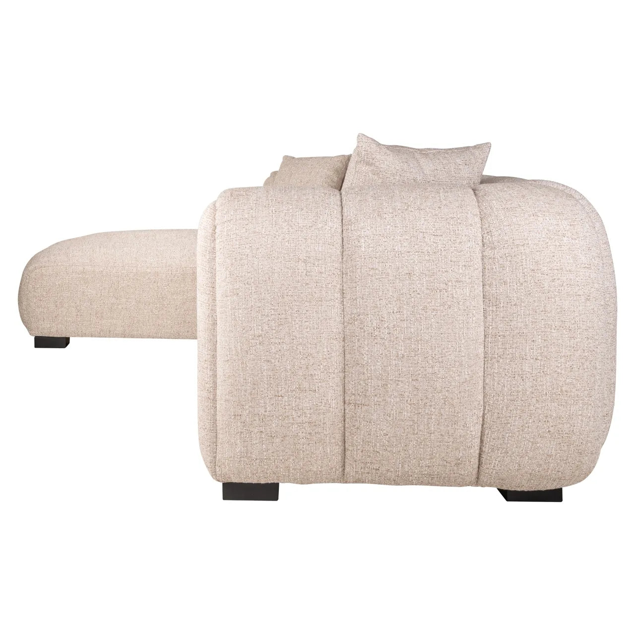 Sofa Novaro cream tweed lounge left fire retardant