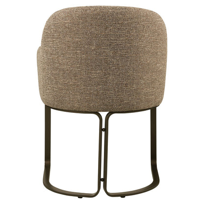 Dining chair Hadley brown tweed fire retardant