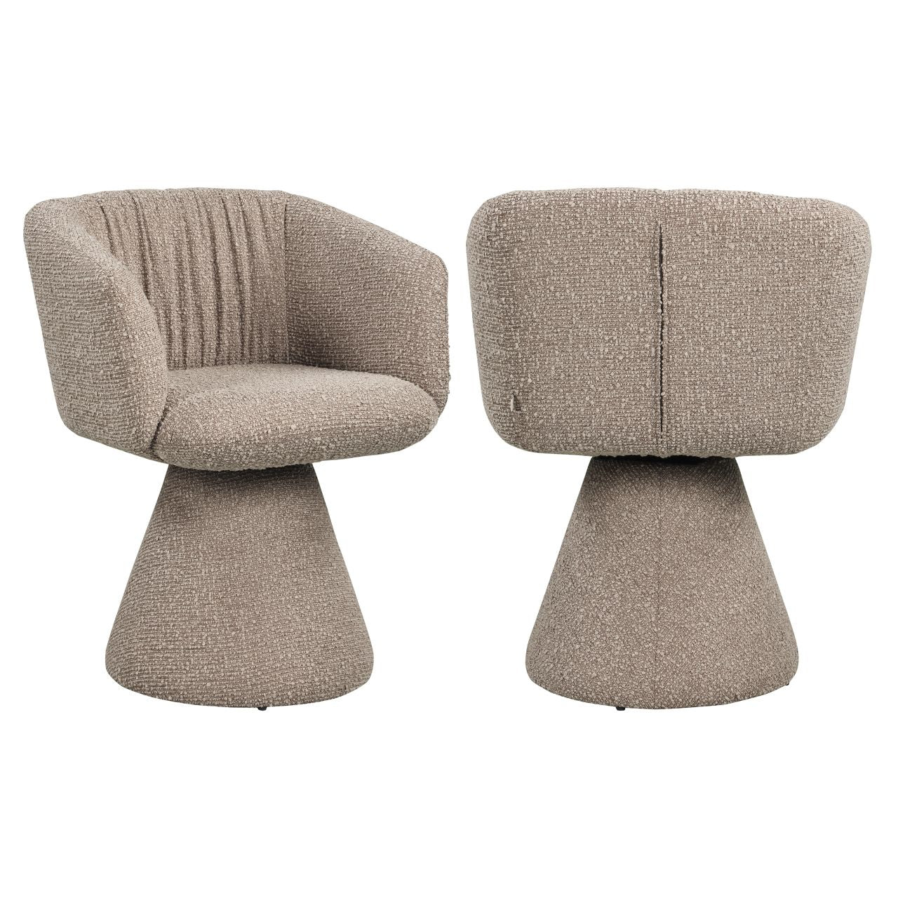 Dining chair Madeline mocca chunky swivel
