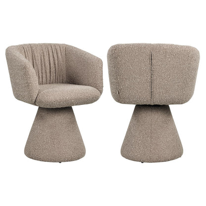 Dining chair Madeline mocca chunky swivel