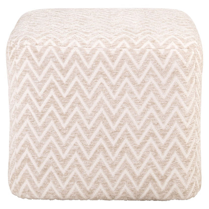 Pouffe & Footstool Ciela beige chevron