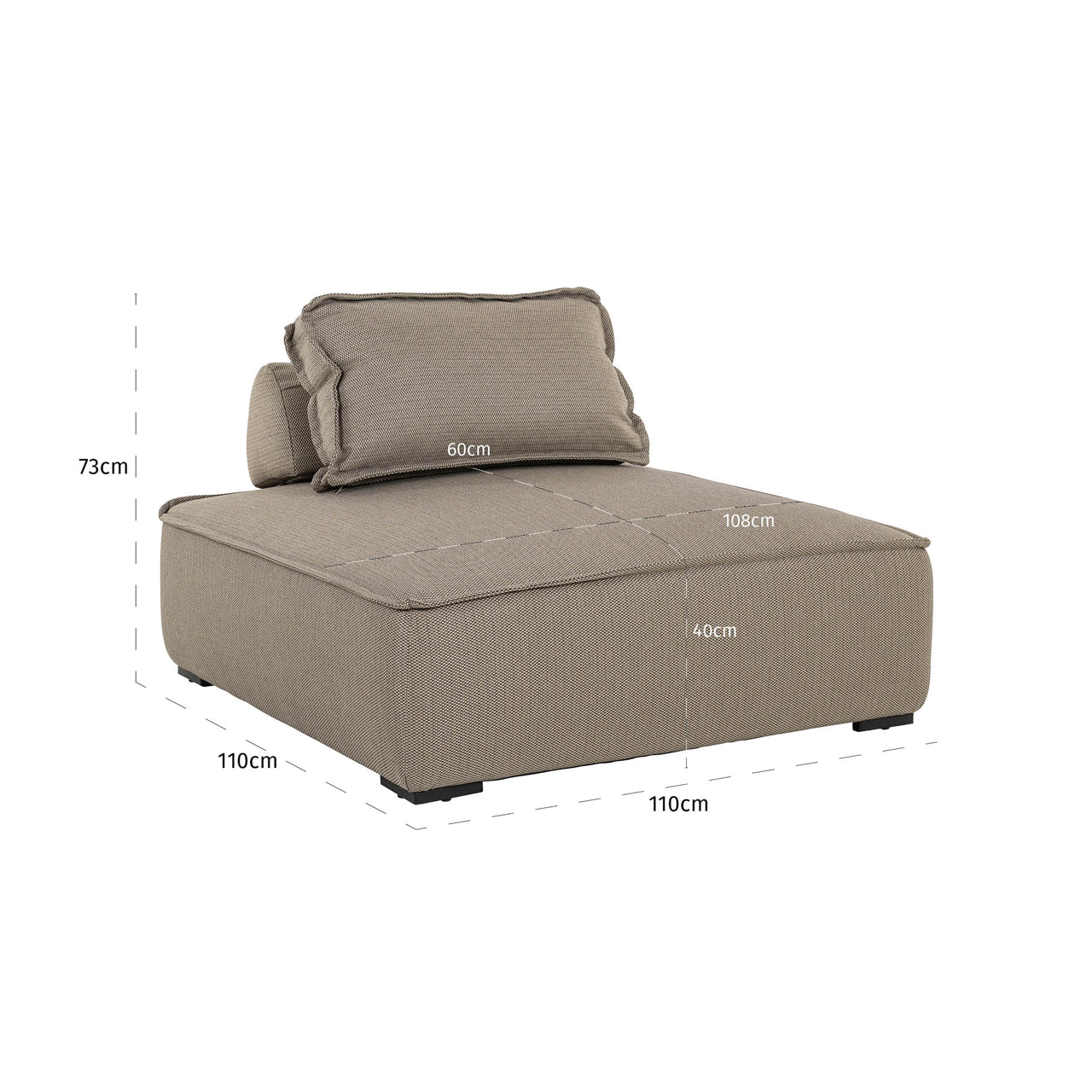 Richmond Möbel | Outdoor Lounge Stuhl Jondal | Taupe