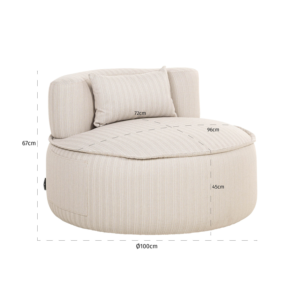 Richmond Möbel | Outdoor Lounge Stuhl Nammos drehbar | Beige