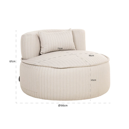 Richmond Möbel | Outdoor Lounge Stuhl Nammos drehbar | Beige